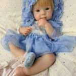 Bettie – 18-Inch (45 cm) Full Silicone Reborn Baby Girl Doll with Open Mouth