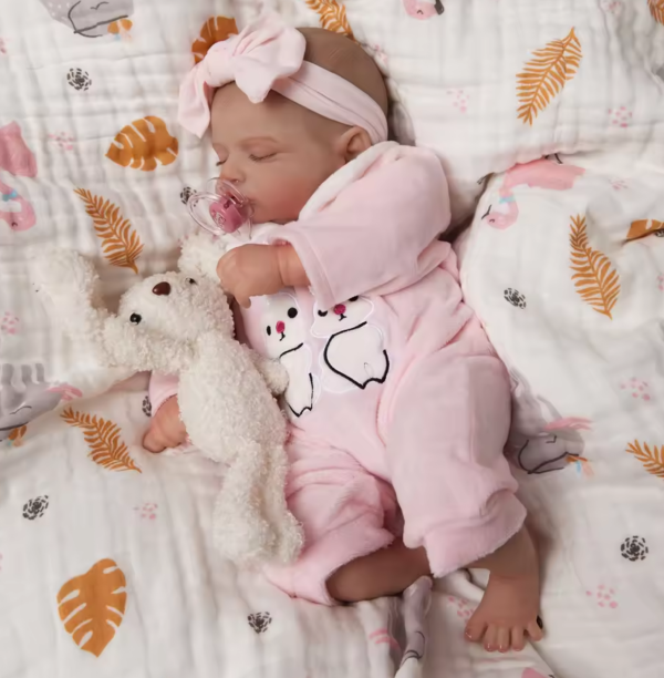 Isabella: 19-Inch Lifelike Reborn Baby Girl Doll with 3D Skin and Painted Hair