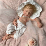 Jordan – 20-Inch (50 cm) Full Body Silicone Reborn Baby Doll with Rooted Blonde Hair & Open Mouth