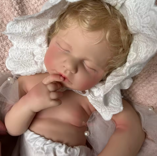 Jordan – 20-Inch (50 cm) Full Body Silicone Reborn Baby Doll with Rooted Blonde Hair & Open Mouth
