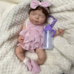 Lila – 13" Full-Body Silicone Reborn Baby Girl with Hand-Rooted Hair