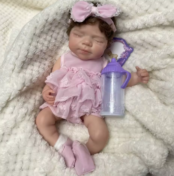 Lila-REBORN-DOLL Lila – 13" Full-Body Silicone Reborn Baby Girl with Hand-Rooted Hair