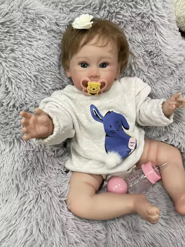 Lilly-reborn-doll-3 Lilly – 60 cm / 24-Inch Realistic Reborn Baby Girl Doll with Blue Eyes and Hand-Implanted Hair
