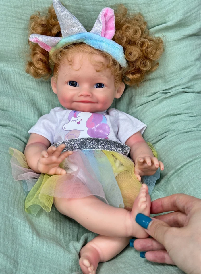 Maya-silicone-reborn-3 Maya – 16" Full Body Silicone Reborn Baby Girl Doll with Hand Rooted Blonde Hair