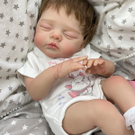 Mila – 20-Inch Sleeping Newborn Reborn Baby Girl Doll with Hand-Implanted Hair
