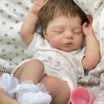 Mila – 20-Inch Sleeping Newborn Reborn Baby Girl Doll with Hand-Implanted Hair
