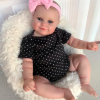 Reborn Baby Doll Maddie - Smiling Girl with Visible Veins, 19-Inch Lifelike Masterpiece