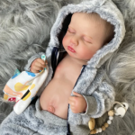 Washable Newborn Baby Reborn Doll - 20-Inch Lifelike Vinyl LouLou Doll
