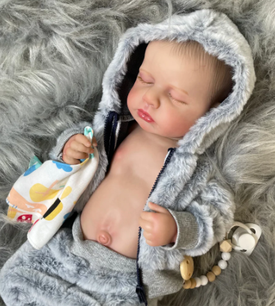 RebornLouLouFullVinylBodyWashableNewbornBabyDoll_2 Washable Newborn Baby Reborn Doll - 20-Inch Lifelike Vinyl LouLou Doll