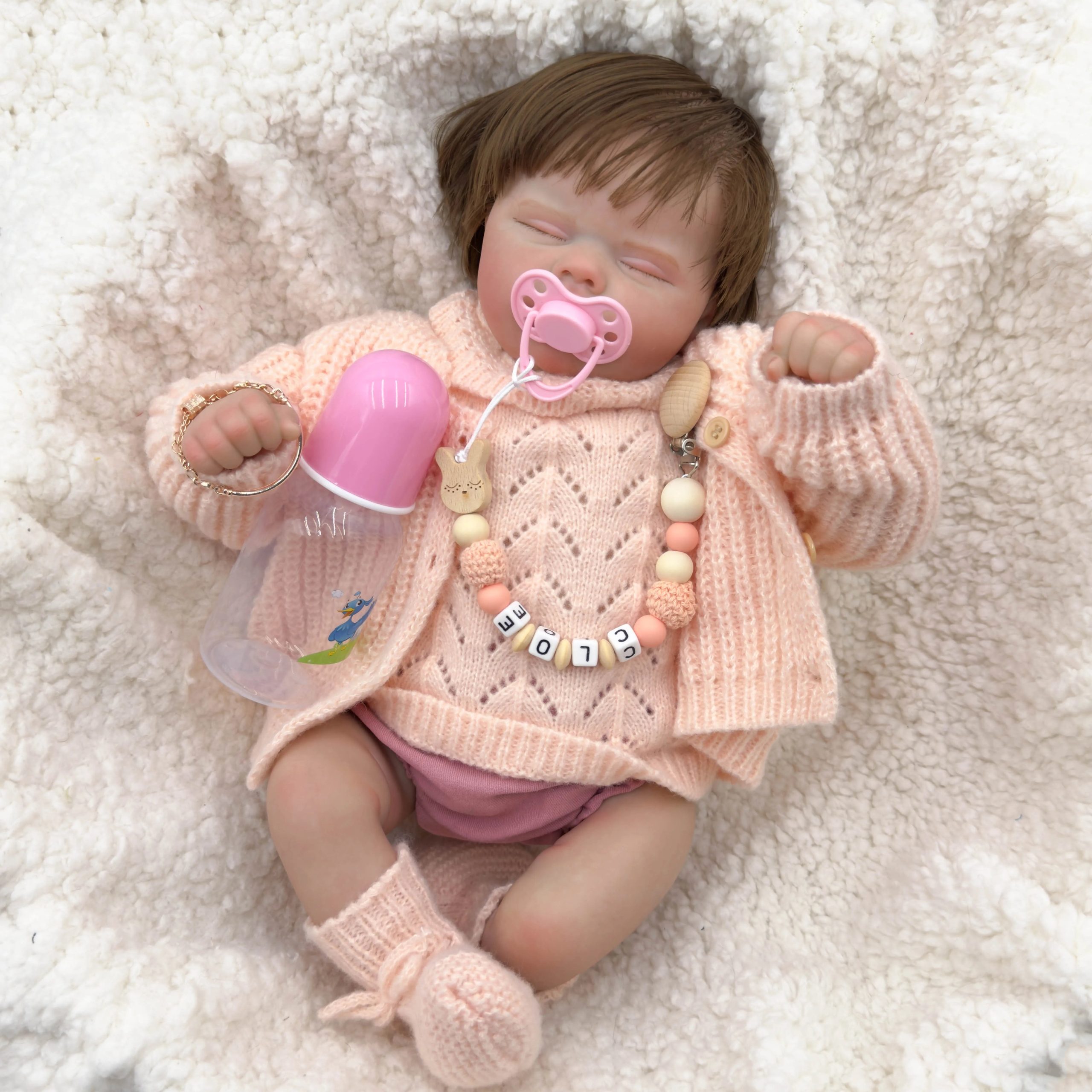 Sb43a8b8ffa2f492299bbec89c30ff895J "Quinbee" - The Lifelike 19-inch Newborn Reborn Baby Doll