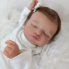 Sleeping Reborn Baby Doll Girl Rosalie with Brown Hair - 20-Inch Handcrafted Collectible