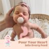 [Drink and Wet System] 12" & 16" Realistic Silicone Reborn Baby Doll, Adorable Newborn Girl Doll with Full Flexible Body and Limbs