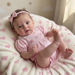 Newborn Full Body Silicone Baby Doll in 12"/16"/20", Reborn Girl with Opened Clear Eyes